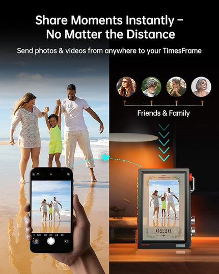 Divoom TimesFrame – 10.1" WiFi 6 Digital Picture Frame & Smart Desk Display, No Subscription | 64GB | Send Photos, Videos & AI Styles + Live Widgets (Weather, Calendar, etc)–Perfect Personalized Gift