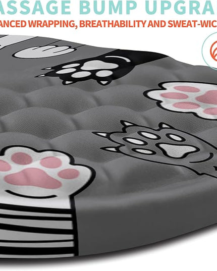 Ergonomic Mouse Pad Wrist Support with Memory Foam Massage Bulge, Carpal Tunnel Pain Relief Mousepad Wrist Rest for Mouse(12x8 inch, Paw)