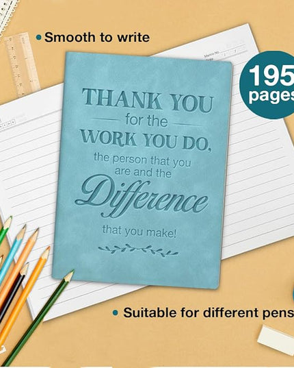 Office Notebook Thank You for the Work You Do Leather Journal Thank You Gifts for Coworkers, Employee Appreciation Gifts