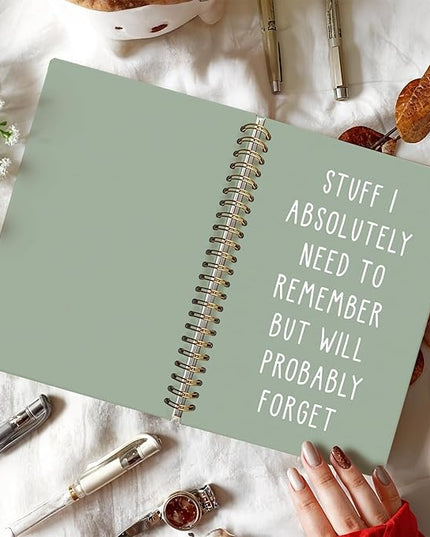 LIANGW Funny Notebooks Journal, Sarcastic Notebooks for Work, Funny Office Gifts for Coworkers, Funny Notebooks for Work, Office Humor Gifts, Black Hardcover Spiral Notebook 5.5x8.3 Inch(green)