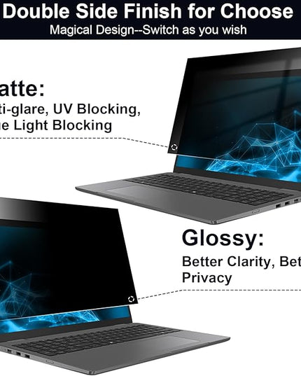 Hoktods 17.3 Inch 16:9 Laptop Privacy Screen Filter, Computer Monitor Privacy Shield, Anti Scratch Anti Spy Anti Glare Blue Light Screen Protector