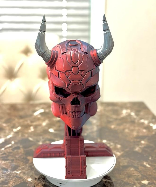 Skull Headphone and Controller Stand – Gamer Desk Organizer – 3D Printed Headset Holder – Gaming Room Decor – Unique Gift for Gamers.