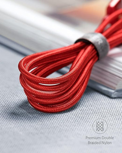 Anker Cable [2 Pack, 6FT], USB A to USB C Cable for iPhone 17 Series,Samsung Galaxy S10 S10+, LG V30, Beats Fit Pro and More (Red)