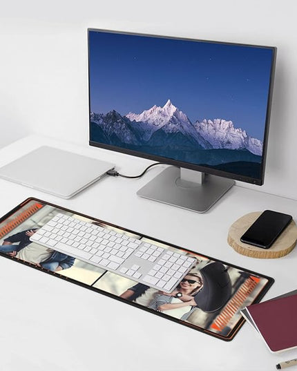 Custom Large Mouse Pad with Photo Personalized Desk Pad Add Your Picture Text Logo Mouse Mat Customized Game Mousepad for Office Computer (12x31.5in / 30 x 80cm)