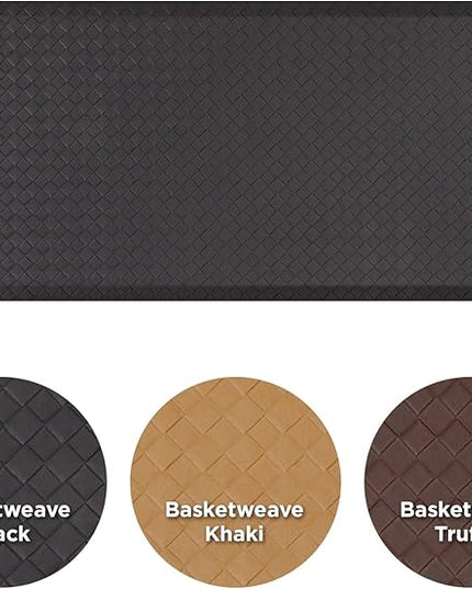 GelPro Elite Premier Gel & Foam Anti-Fatigue Kitchen Floor Comfort Mat, 20" x 48", Basketweave Black