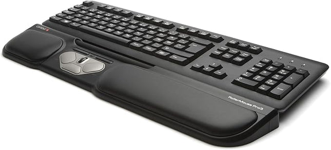 Contour RollerMouse Pro3: Ergonomic Design for RSI, Carpal Tunnel & Shoulder Pain, No Reach, No Grip, No Strain, Customizable Shortcuts, Adjustable Speed, Wired USB for Mac & PC