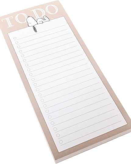 Graphique Snoopy Magnetic Notepad, 100 Tear-Away Sheets for Grocery, Shopping & To-Do Lists, Magnetic Writing Pad for Fridge, Kitchen, Office, Fun Gift for Snoopy Lovers