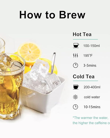 RIANTEA Organic Jasmine Green Tea Bags 100% Natural Whole Leaf Low Caffeine Cold Brew Tea Bag Non-GMO Premium Green Tea Chinese Tea Bags for Gifts Office Reception (36 Counts)