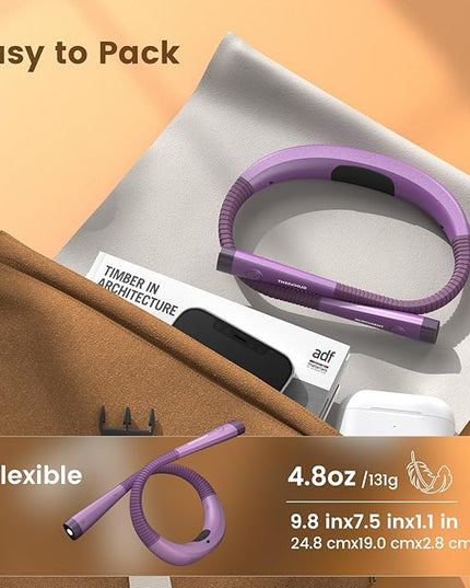 Glocusent Book Light, 3-Color & 6-Brightness Reading Light, Bendable Neck Light, 80-hr Lasting Rechargeable Book Light, Perfect Reading Lights for Books in Bed, Knitting, Repairing, Book Lovers Gifts