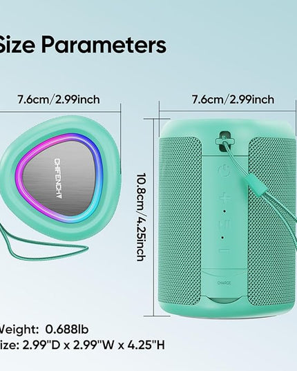Portable Bluetooth Speaker Valentines Gifts For Him: Powerful Crystal Clear Sound/Romantic Light/IPX5 Waterproof/All Day Playtime/BT 5.3/TWS Paring,Small Wireless Speaker for Outdoor|Travel|Date Night