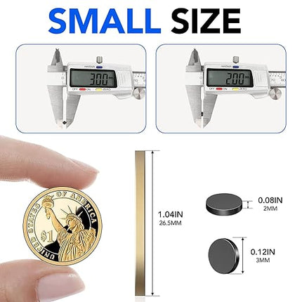 TRYMAG Small Magnets 280Pcs, 3x2mm Black Small Strong Neodymium Round Refrigerator Magnets Tiny Rare Earth for Crafts, Dry Erase Board, Office