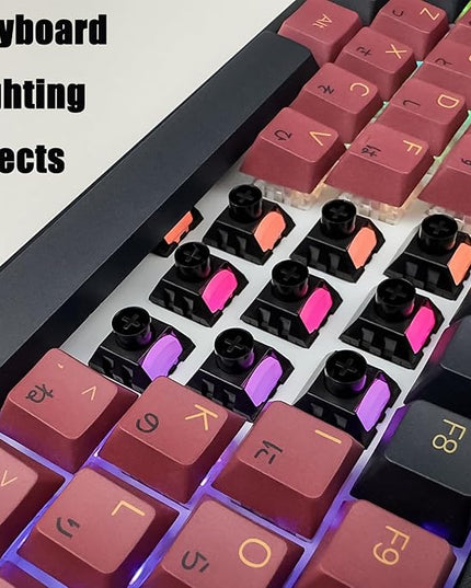 Kailh Box Dark Chocolate Pre lubed Switches for Mechanical Keyboard,5 pin Linear/55gf/Water&Dustproof/RGB/POM Material Switches(Dark Chocolate,72p)