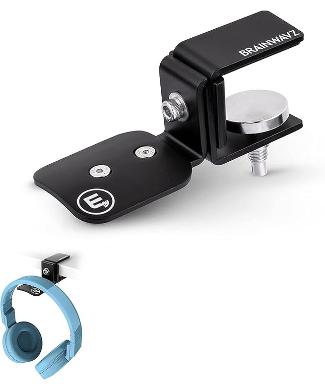 BRAINWAVZ Hengja - The Desk Headphone Stand Hanger Mount, All Metal, Rotatable Mount, PC & Gaming Headset Holder