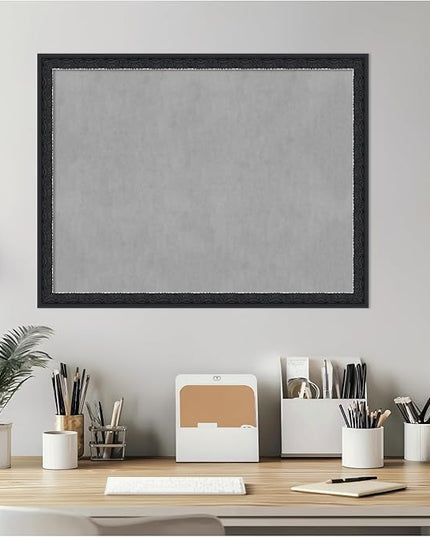 Amanti Art Black Framed Magnetic Board 20x26 Medium Vision Board for use with Magnets, 100% Metal Sheet to Display Items as Office Decor or for Home Organization in mudroom, Kitchen or Kids Room