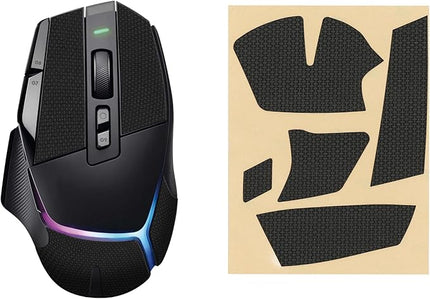 kwmobile Mouse Grip Tape Compatible with Logitech G502 X Plus Grip Tape - Non-Slip Faux Leather - Black