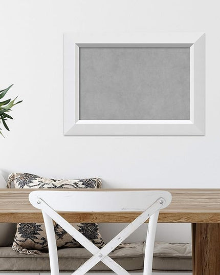 Amanti Art White Framed Magnetic Board 16x22 Small Vision Board for use with Magnets, 100% Metal Sheet to Display Items as Office Decor or for Home Organization in mudroom, Kitchen or Kids Room