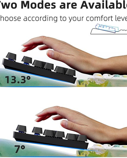 Ospelelf Keyboard Wrist Rest Pad, Comfy Ergonomic Keyboard Stand Holder, Office Desk Accessories, Work from Home Essentials, Anemone Pattern