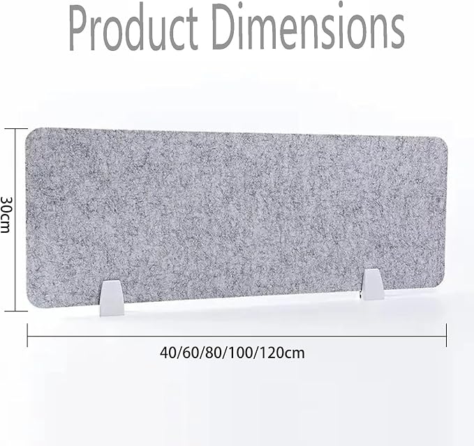 Desk Divider Privacy Panel Clamp-on Acoustic Freestanding Desktop Partition Dividers for Office Student Sound Proof Reducing Noise Visual Distractions Orange 30 * 100cm