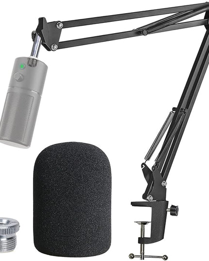 Razer Seiren X Boom Arm with Pop Filter - Mic Stand with Foam Cover Windscreen for Razer Seiren X Streaming Microphone by YOUSHARES