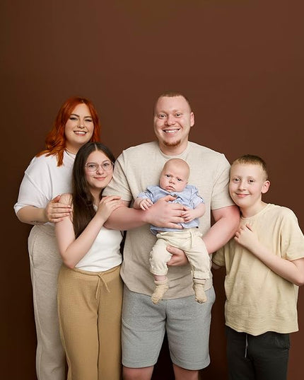 Kate Seamless Paper Backdrop Brown Seamless Backdrop Paper Rolls (106.8''x32.8' Coco Brown)
