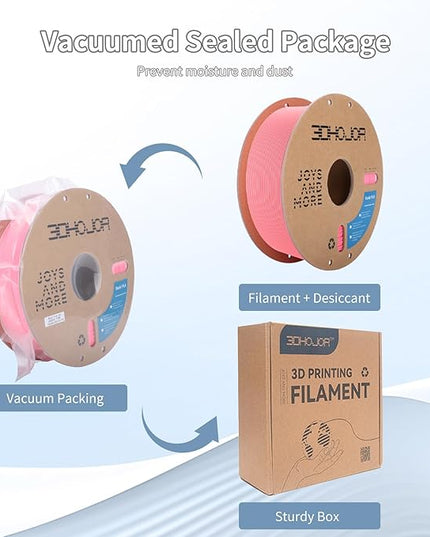 3D Printer Filament Basic PLA Filament 1.75mm 300mm/s 1kg Cardboard Spool Dimensional Accuracy +/- 0.03 mm Fit Most 3D FDM Printer-Barbie Pink