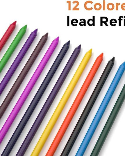 Nicpro 29 Pieces 2mm Mechanical Pencil Set, 9 PCS Drafting Carpenter Pencils 2.0 mm for Art Drawing Sketching construction with 192 Lead Refills Pre-Sharpen HB & 2B & Colors, 2 Erasers, 2 Sharpener