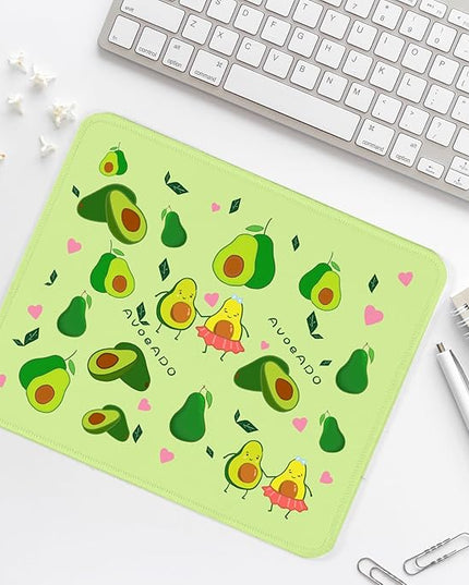 Avocado Square Mouse Pad,Non-Slip Rubber Base Mouse Pad,Home Office Decoration Desktop Accessory, Laptop Mouse Pad for Office Laptops,9.4x7.8x0.12in