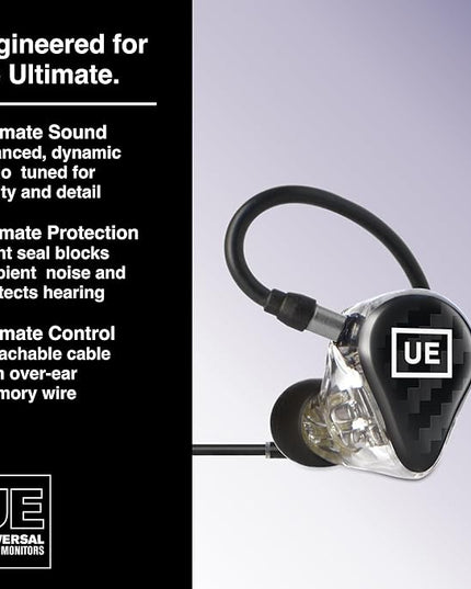 UE 350 Universal in-Ear Monitors, Triple Driver Stage Monitors with Exceptional Headroom for Musicians & Audio Engineers, 1 Pair