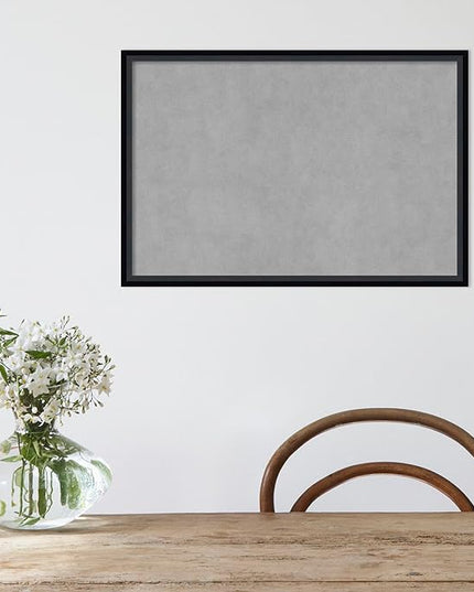 Amanti Art Black Framed Magnetic Board 17x25 Medium Vision Board for use with Magnets, 100% Metal Sheet to Display Items as Office Decor or for Home Organization in mudroom, Kitchen or Kids Room