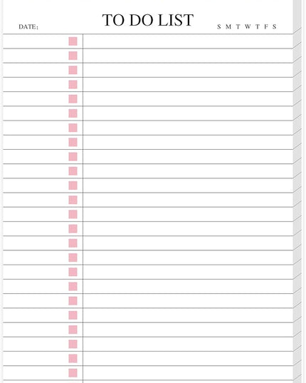 To Do List Notepad, Undated Daily Planner Notepad with To Do List Notebook Checklist Planner Spiral Waterproof Cover Notepad for Office Supplies, School Planner, Pink, 52 Sheets, 5.5"*8.3" A5 Size