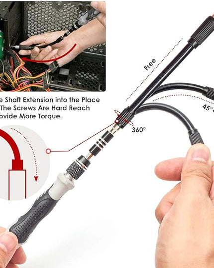 Precision Screwdriver Set, SHARDEN 122 in 1 Electronics Magnetic Repair Tool Kit with Case for Repair Computer, iPhone, PC, Cellphone, Laptop, Nintendo, PS4, Game Console, Watch, Glasses etc (Grey)
