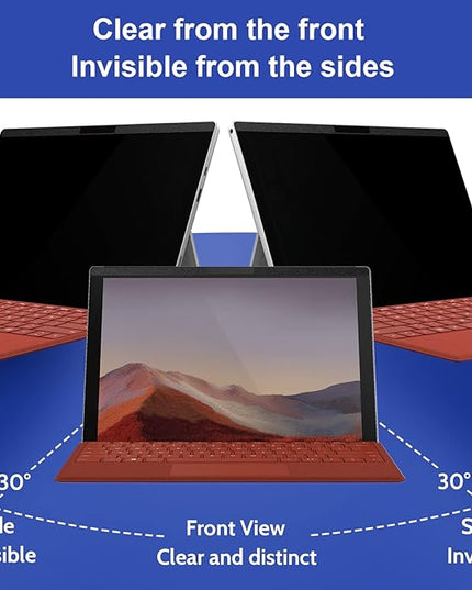IPROKKO Privacy Screen for Surface Pro 7 Plus/7/6/5/4/(12.3 inch), Magnetic Removable Microsoft Surface Privacy Filter, Laptop Anti Glare Blue Light Screen Protector