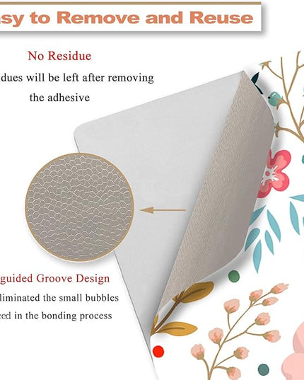 Laptop Skin Sticker Decal,12" 13" 13.3" 14" 15" 15.4" 15.6 inch Laptop Vinyl Skin Sticker Cover Art Protector Notebook PC (2 Wrist Pad Skins Included), Decorative Waterproof, Flower Plants