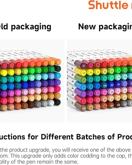 Shuttle Art Dual Tip Brush Pens, 70 Colors, Fine and Brush Dual Tip Markers Set, Portable Storage Case, Ideal for Calligraphy, Coloring, Doodling, Writing