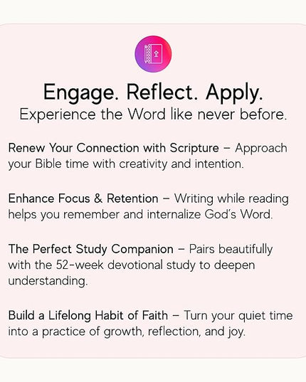 Official Spiral Bible® The Bible in a Year | 52 Week Guided Bible Study & Daily Reading Plan | Spiritual Companion & Journal for Adults & Teens | 8.5" x 11" Notebook