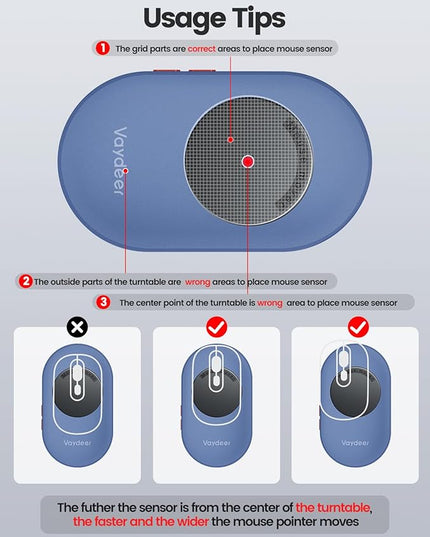 Vaydeer Ultra Slim Mouse Mover, Air 3 Mouse Jiggler with Adjustable Interval Timer, Undetectable & Noiseless, Simulates Realistic Mouse Movement, Driver-Free for Keeping The PC Active and Secure