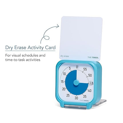 Time Timer 3 Inch Visual Timer – 60-Minute Quiet Portable Countdown Timer for Kids, Teachers, Students & Adults – Helps with Focus, Transitions, ADHD, Autism & Time Blindness – (Blue & White)