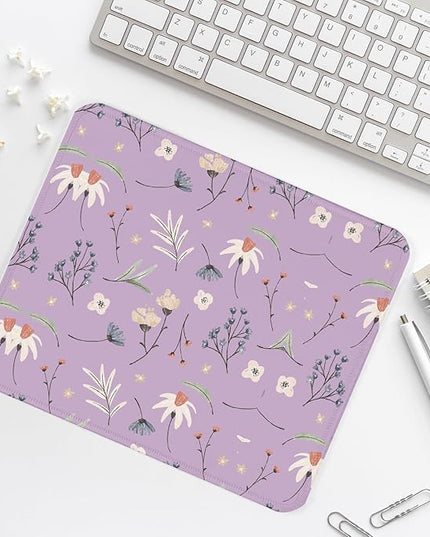 Flower Square Mouse Pad,Non-Slip Rubber Base Mouse Pad,Home Office Decoration Desktop Accessory,Laptop Mouse Pad for Office Laptops,9.4x7.8x0.12inch 10