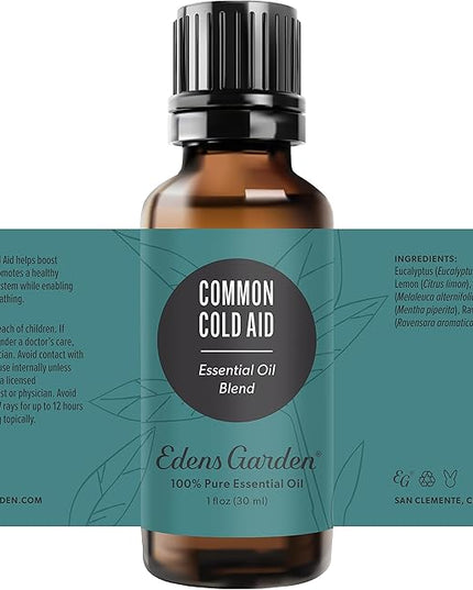 Edens Garden Common Cold Aid Essential Oil Blend- 100% Pure Premium Grade, Undiluted, Natural, Therapeutic, Aromatherapy, The Best for Skin, Humidifiers, Candle 30 ml (1 fl oz)