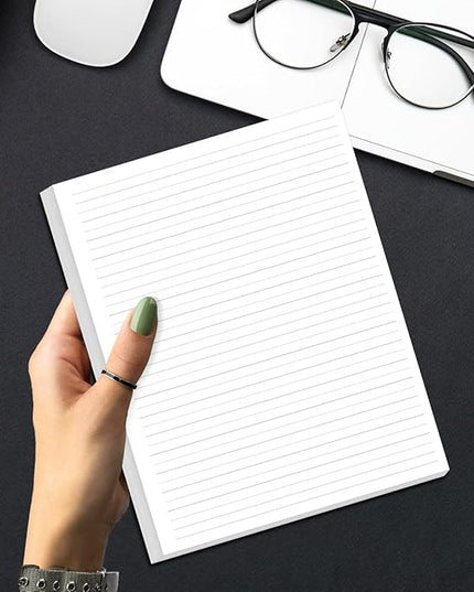 Unpunched Line Paper - 100 Sheets/200 Pages Loose Leaf Paper Line Refills, Letter Size, 100gsm, White, 8.5" x 11"