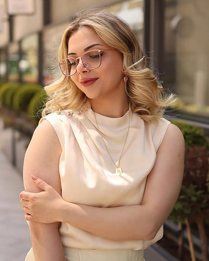 GUDVUE Blue Light Glasses, Computer/Gaming/TV/Phones Glasses for women, Anti Glare/UV400/Eye Strain