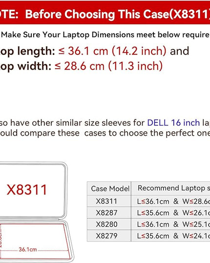 Smatree Hard EVA Protective Sleeve Case Compatible for 16 inch DELL G16 7630/7620 Gaming Laptop Slim and Anti-Shock Case Notebook Bag (X8311)