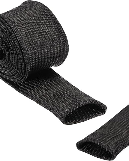uxcell Insulation Cable Protector,20mm/0.79 Inch-1m/3 Feet High Temp Fiberglass Sleeve Black