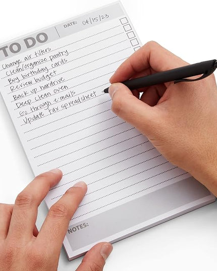 Paper Junkie To Do List Notepad - 8.5 x 5.5 in, White, 6-Pack - Office Desk Pad for Daily Reminder Checklist - Easy-Tear Sheets for Daily Task Planning