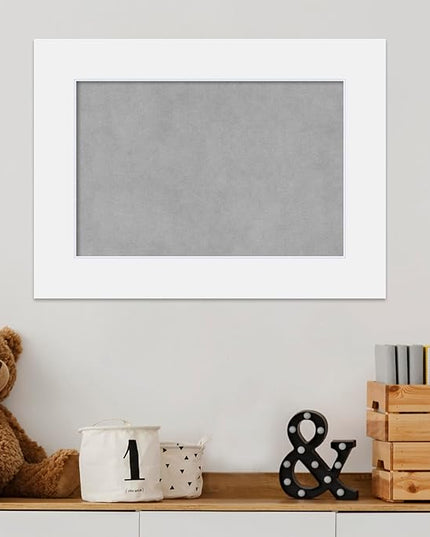 Amanti Art White Framed Magnetic Board 17x23 Small Vision Board for use with Magnets, 100% Metal Sheet to Display Items as Office Decor or for Home Organization in mudroom, Kitchen or Kids Room