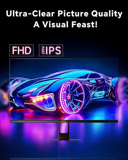 KTC 27 Inch Gaming Monitor 180Hz, Full HD 1920x1080 Fast IPS Computer Monitor, DP 1.4 & HDMI 2.0 Ports 1Ms FreeSync Frameless PC Gamer Monitor, HDR, VESA Mount, H27F22