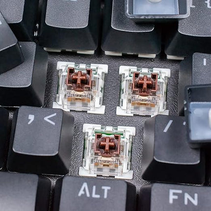 OUTEMU Switches, 3-Pin Hot Swappable - Cherry MX Equivalent DIY Replacement Pack for Mechanical Gaming Keyboards-Parent (Brown, 70 Pcs)