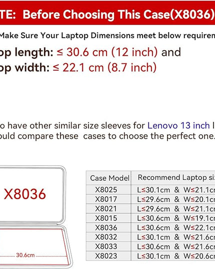 Smatree Hard EVA Protective Sleeve Case Compatible for 13 inch Lenovo Yoga 6 Gen 8/7 2-in-1, ThinkPad L13 Gen 5/ X13 Gen 3/2, Lenovo L13 Yoga Gen 4/3 or 2-in-1 Laptop (X8036)