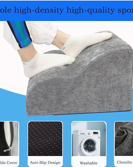 Foot Rest for Under Desk at Work.Multifunctional 3-Tier Foot Stool,with Washable Footrest.for Under Desk,Office Chair Gaming Chair & Sofa,Leg Elevation Pillow,Supports Posture -Dark Grey