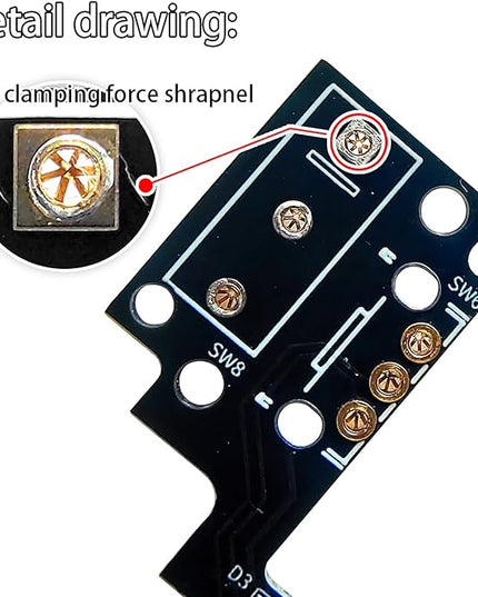 Hot-Swap Micro Switch PCB Kit for Logitech G Pro X Superlight 2 DEX GPW4 Mice – ENIG Gold Pads, 6-Claw Clamps | Fix Double-Click & Customize Clicks